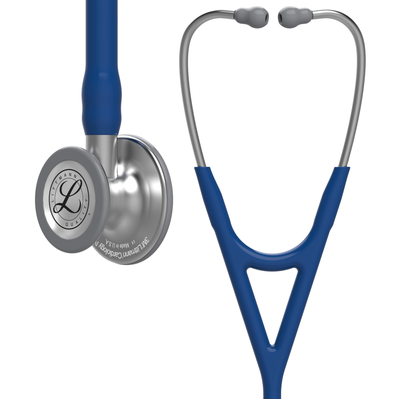 Pachet cardio - Stetoscop Littmann Cardiology IV Bleumarin 6154 + Borseta stetoscop Cardio Neagra